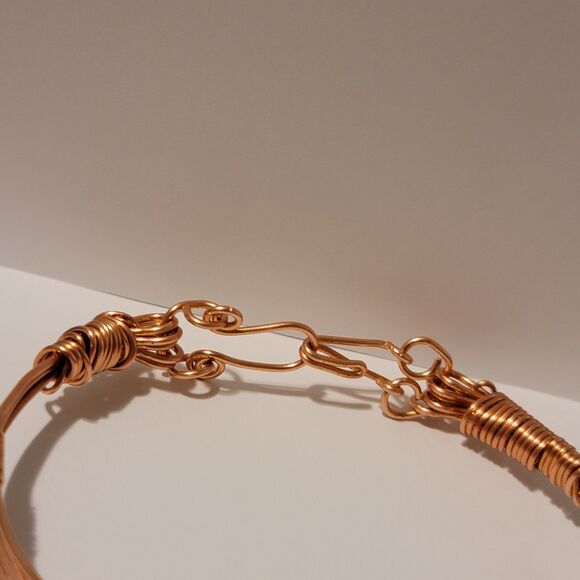 Handmade Copper Wire Cuff Style Bracelet - Picture 7 of 8
